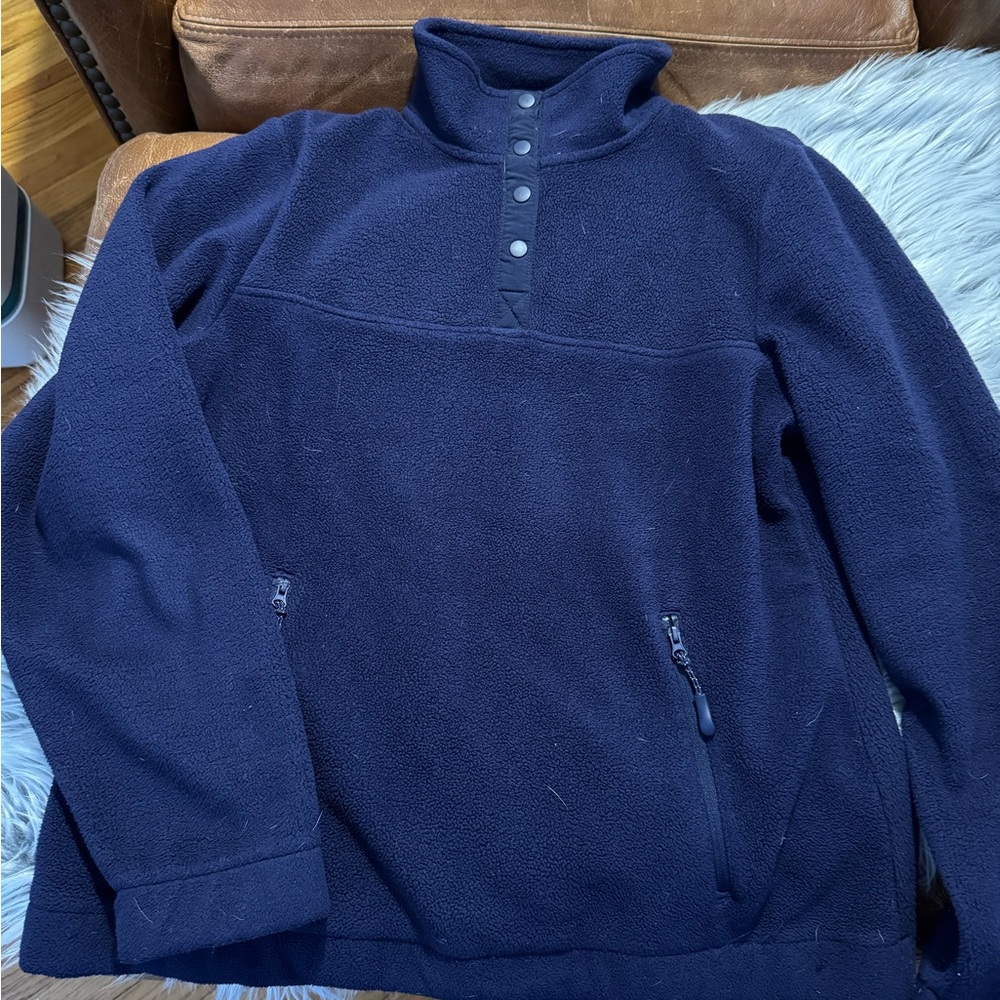 Women's Navy Fleece Sweater
